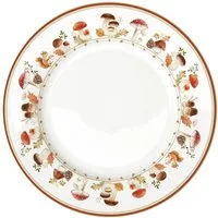 EasyLife Speiseteller Autumn Breeze, Spülmaschinengeeignet, Weiß, Herbst, Blätter, Eichhörnchen, ⌀ 26cm