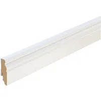 FN Neuhofer Sockelleiste FU065L1 Weiß foliert MDF geschliffen, L: 240 cm, H: 6 cm