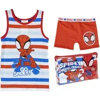 MARVEL Pyjama Spidey Schlafanzug & Nachtwäsche aus 100 % Baumwolle mit Tasche