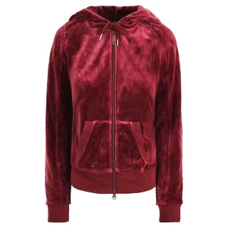 Puma x Rihanna Fenty Langarmburgunder Damen Velours Trackjacke 575837 02