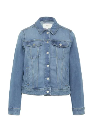 s.Oliver Red Label - Jeansjacke mit Eingrifftaschen blau - Gr. - 34