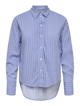 ONLY - ONLBERIT LIFE L/S SHIRT NOOS WVN Blue Bonnet - Gr. - XL