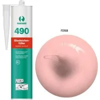 Ramsauer Dichtstoff Ramsauer 490 Glasleistenfüller rosa Silikon Dichtstoff 310ml Kartusche, gebrauchsfertig, Einfache und gute Verarbeitbarkeit