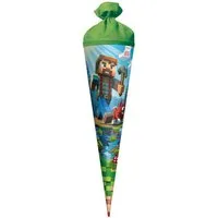Roth Schultüte Block Game, 70 cm, rund, Filzverschluss, Roth-Spitze