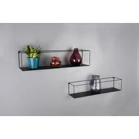 MIRRORS AND MORE Ablageregal Tinka, 2-tlg., Mit Metallstreben, Wandmontage