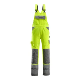 MASCOT Barras Latzhose mit Knietaschen SAFE COMPETE Hi-vis Gelb / Anthrazit 50 - 07169-470-17888-90C50