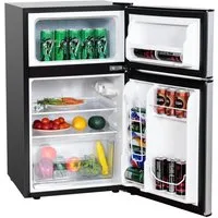 COSTWAY Kühlschrank BCD-90, 86 cm hoch, 48.5 cm breit, Gefrierkombination