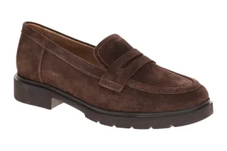 Gabor 4001.01.003 Damenschuhe braun cacao Velour Slipper Plateau 2cm