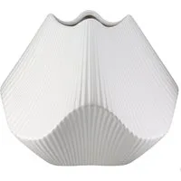 GILDE Tischvase Vase Lamellen H. 18,5 cm (1 St), Matte Lamellen-Struktur, Dekovase