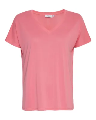 msch copenhagen - MSCHFenya Modal V Neck Tee aurora pink - Gr. - XL