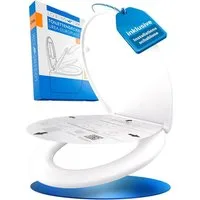 Lobenswerk WC-Sitz Toilettendeckel mit Absenkautomatik, Klodeckel, Klobrille, SoftClose, antibakteriell, UV-beständig, inkl. Installationsschablone