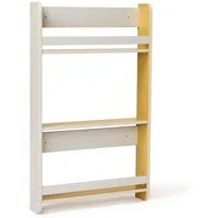 Kids Concept Bücherregal Bücherregal Star grau - 12 x 60 x 100cm, 1-tlg., gelbe Details