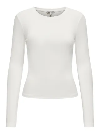 ONLY - ONLRILEY O-NECK L/S TOP JRS NOOS Cloud Dancer - Gr. - XL