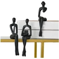 SURFOU Dekofigur 3 Stück Denker Statue Decorations für Wohnzimmer Regal Dekor Akzente (Bürodekoration Tischdekoration Bücherregal Esstisch und Büro), Akzente Moderne ästhetische Abstrakte Kunst Skulpturen für Couchtisch