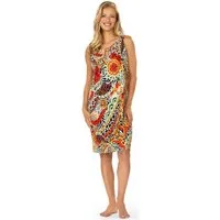 Ascafa Strandkleid Beach (Packung, 1-tlg., 1-teilig) Damen Trägerkleid 95cm Sommerkleid exotisch Strandmode