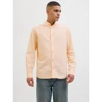 Jack & Jones Langarmhemd JJESUMMER BAND SHIRT LS SN mit Bandkragen