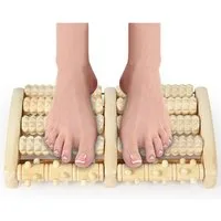 TUWENA Massageroller Fußmassageroller Holz, Roller Fußmassagegerät