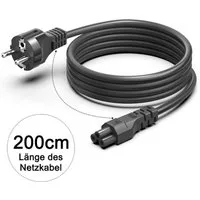 HKY Euro Netzkabel 2M für Notebook, 3-polig Kleeblatt Micky Maus Laptop-Kabel, Laptop- und Desktop-Computeradapter, TFT-LCD-Monitore
