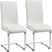 Yaheetech Esszimmerstuhl 2/4/6-er Küchenstuhl (2 St), Schwinger Polsterstuhl mit Ergonomischer Rückenlehne & Metallbeine