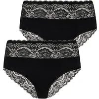 Evoni Hipster Damen Unterwäsche 2er Wäsche-Set Brazilian Slips Spitze