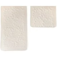 Almina Badematte Premium 2 teiliges Bademattenset aus Polyester Rutschfest Waschbar
