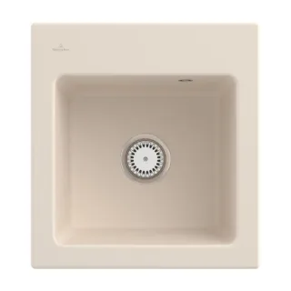 Villeroy und Boch Subway 45 XS Einbauspüle 678100FU Spülbecken, 475 x 510 mm, ivory CeramicPlus
