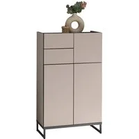 moebel-dich-auf Highboard VENEZIA (Badezimmer Midischrankin kaschmir 60 cm breit), push to open