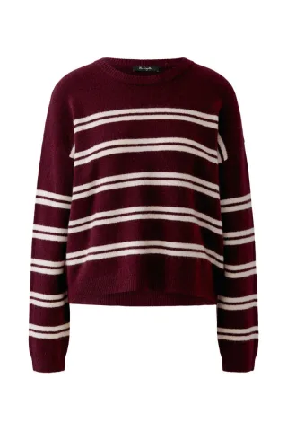 Miss Lagotte - Gestreifter Pullover rot - Gr. - 34