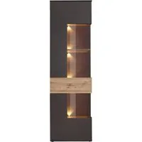 FORTE Vitrine Como Vitrine, Glastüre, LED Beleuchtung, Soft Close Linksanschlag