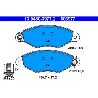 ATE Bremsbel?ge vorne Citroen Xsara Nissan Kubistar Renault Kangoo