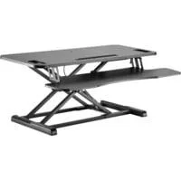 Ergonomischer Schreibtischaufsatz, Monitorhalterung schwarz