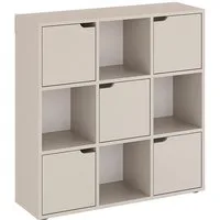 KOMTO Bücherregal KOMTO Bücherregal – Würfelregal mit Türen & Stauraum, 9-tlg.