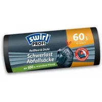 Swirl Müllbeutel swirl Profi Schwerlast-Abfallsack, schwarz, 60 Liter