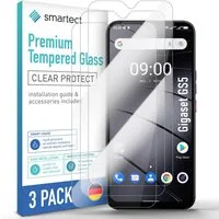 smartect Displayschutzglas Schutzglas Panzerfolie Klar für Gigaset GS5/GS5 Lite/GS5 Senior/GS4/GS290, Set, 3 Stück, Schutzfolie Glasschutz