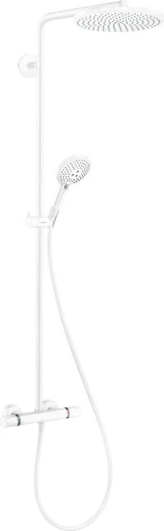 Hansgrohe Showerpipe Raindance Select S 240 1jet PowderRain EcoSmart+ mattweiss, 28825700 28825700