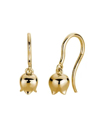 Lyomi Ohrhänger 585/- Gelbgold Blüte 2 synth. Diam. 0,20ct.