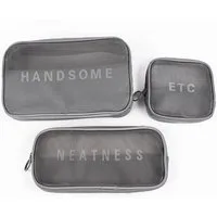 VERCO Kosmetiktasche Reise Make-Up Kulturbeutel Beautycase (3-tlg), Kosmetik Beutel Tasche Schminktasche Set