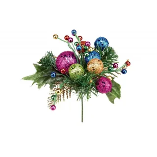 Premier Glitter Ball Pick Christmas Dekoration (Bunt)
