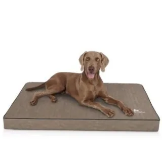 Knuffelwuff orthopädische Hundematte Palomino aus laser-gestepptem Kunstleder stone clay XXL