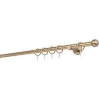 ondeco Gardinenstange Profil Wandabstand 6,5cm Ball, Ø 20 mm, 1-läufig, Wunschmaßlänge, Bohren, verschraubt