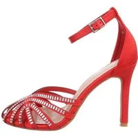 Ital-Design Damen Abendschuhe Party & Clubwear Schnürpumps Pfennig-/Stilettoabsatz Sandalen & Sandaletten in Rot