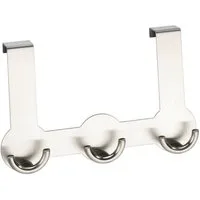 WENKO Türhaken Modell Rondo, Türen, Türgarderobe, Hakenleiste mit 3 Haken, für einen Türfalz von 2 cm