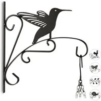 relaxdays Gardinenhaken 3x Blumenhaken mit Vogelmotiven