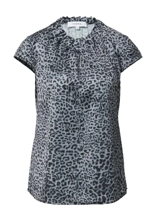 comma - Bluse schwarz/grau - Gr. - 34