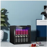 DollarDash Getränkekühlschrank JC-36-F, 45.5 cm hoch, 43 cm breit, 4,4–16,1 °C, mit 1 abnehmbaren Regal und verstellbarer Bodenfreiheit