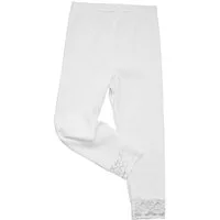 HERMKO Caprileggings 52722 Baumwolle/Elastan, mit Raschelspitze am Abschluss