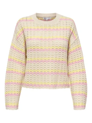 ONLY - ONLASA LS O-NECK KNT NOOS Birch - Gr. - L