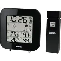 Hama Wetterstation "EWS-200", Schwarz Mit Funk-Außensensor Wetterstation