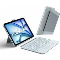 Inateck für 11 Zoll iPad Air M4 M3, iPad Pro, mit Touchpad iPad-Tastatur (Vertikaler/Horizontaler Ständer, Abnehmbar, mit Stifthalter)