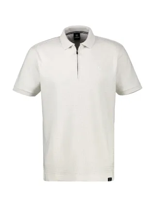 LERROS - POLO-ZIPPER CLOUDY WHITE - Gr. - L